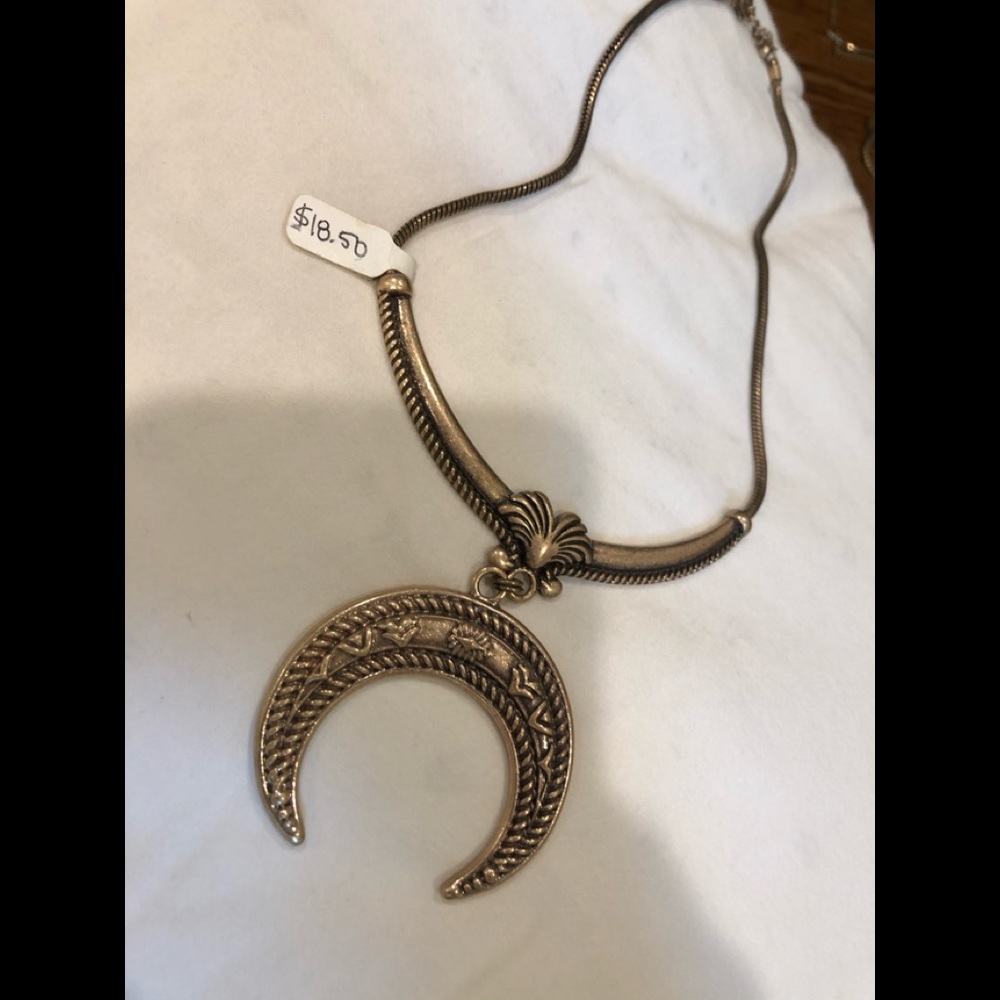 Crescent statement necklace